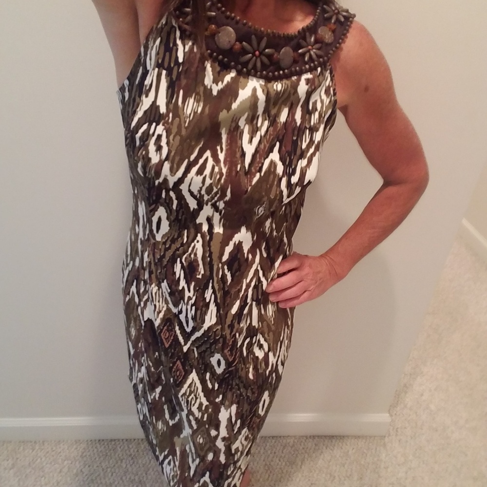 Abstract Camo Sundress by Connected Apparel